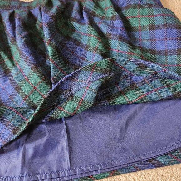 Plaid wool skirt with pockets - Picture 4 of 7